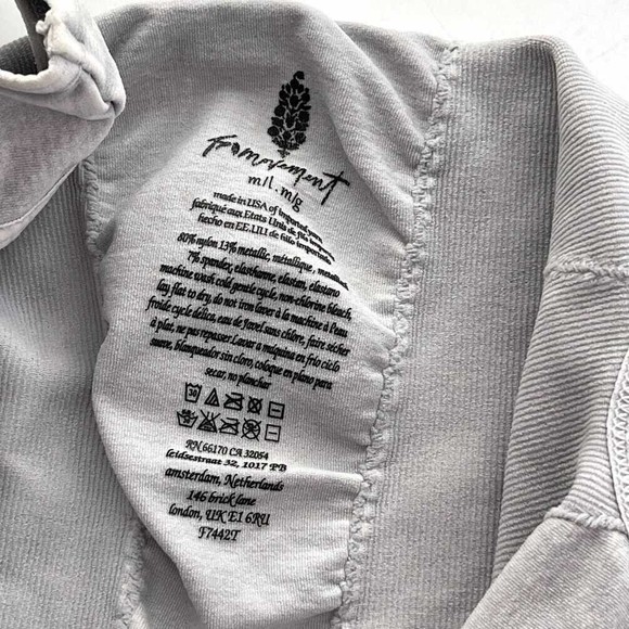 Free People Womens Medium Large Good Karma Flared One Piece Ice Gray Athleisure - Picture 5 of 9